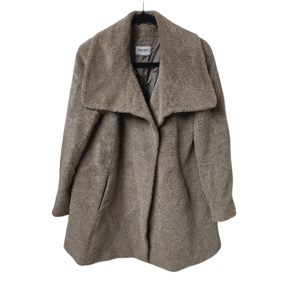 Cinzia Rocca Icons Alpaca Wool Jacket With Crossover Collar Womens Size 8